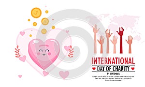 Donation in the international day of charity illustration