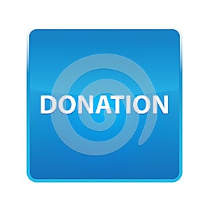 Donation shiny blue square button