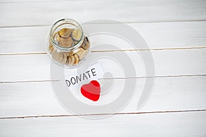 Donations and Charity. Donation Concept. A Donation Box on the White Background