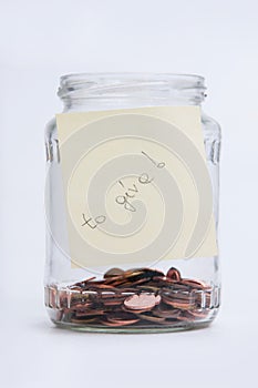 Donations jar