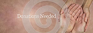 Donations Needed Website Banner