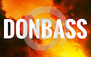 Donbass Ukraine Russia News Header Background Illustration photo