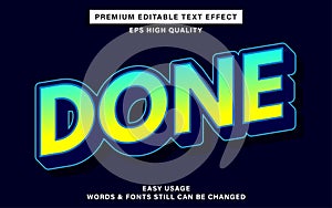 Done editable text effect