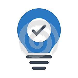 Done glyph colour vector icon