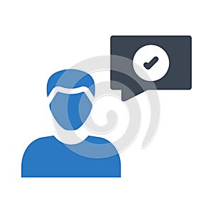 Done glyph colour vector icon