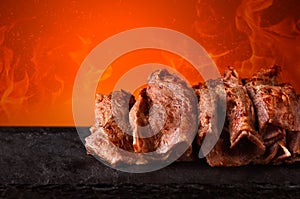 Doner Kebab With Fire photo