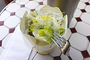 Doner kebab box - typical fast food in Germany.