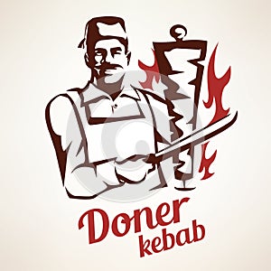 Doner kebab illustration photo