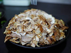 Doner Kebab Shawarma Gyros served in a Pitab bread