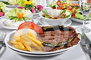 Doner kebap, cooked meat