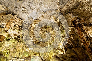 Dong Thien Cung cave on Dau Go Island this is one of the most beautiful caves in Halong Bay, Vietnam