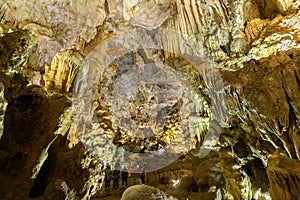 Dong Thien Cung cave on Dau Go Island this is one of the most beautiful caves in Halong Bay, Vietnam