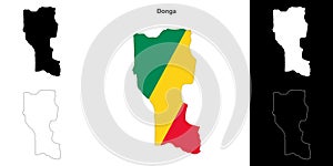 Donga outline map