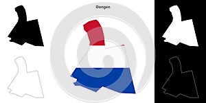 Dongen outline map