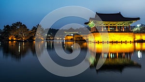 Donggung palace and wolji pond in gyeongju photo