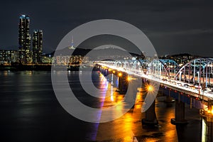 Dongjak bridge and Namsan tower