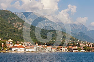 Donja Lastva village at the foot of mount Vrmac. Montenegro