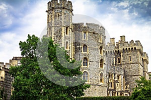 Donjon - the great tower or innermost keep of a Medieval Windsor Castle