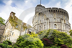 Donjon - the great tower or innermost keep of a Medieval Windsor Castle