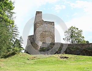 Donjon tower on Velhartice Castle