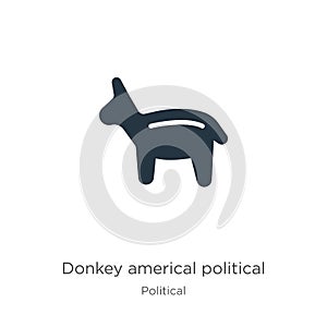 Donkey americal political icon vector. Trendy flat donkey americal political icon from political collection isolated on white photo