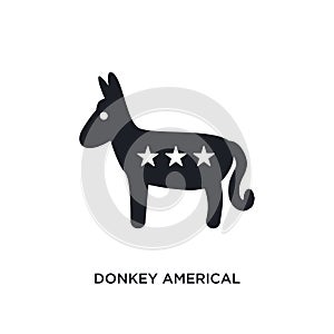 donkey americal political isolated icon. simple element illustration from political concept icons. donkey americal political photo