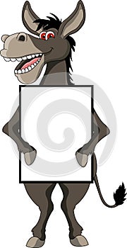 Donkey cartoon with blank sign