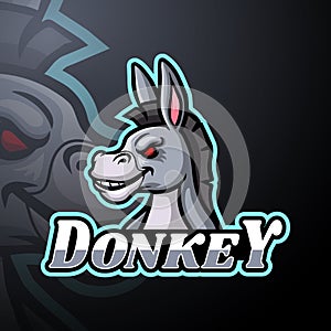 Donkey esport logo mascot design