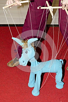 Donkey string puppet