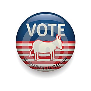 Donkey vote badge. Vector illustration decorative background design