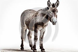 Donkey on White Background