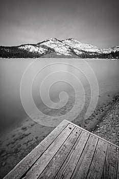 Donner Lake California Black and White