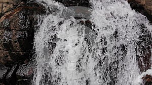 Donner Summit Waterfall in Slow Motion - Aerial