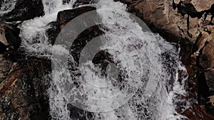 Donner Summit Waterfall in Slow Motion - Aerial