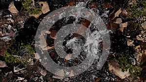 Donner Summit Waterfall in Slow Motion - Aerial