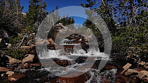 Donner Summit Waterfall in Slow Motion - Aerial