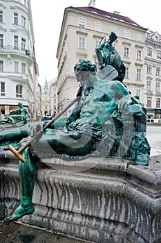 Donnerbrunnen fountain, Vienna, Austria photo