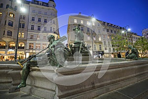 Donnerbrunnen fountain in Vienna, Austria photo