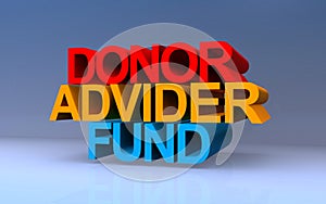 donor advider fund on blue