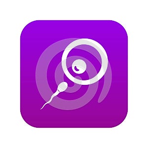 Donor sperm icon digital purple