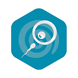 Donor sperm icon, simple style