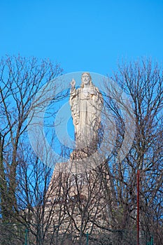 The monumento to Jesus Christ, Urgull, Donostia, San Sebastian, Bay of Biscay, Basque Country, Spain, Europe photo