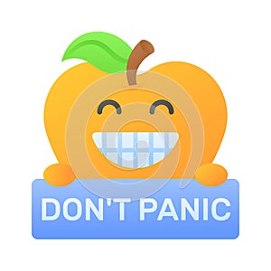 Dont panic emoji vector design, customizable flat style vector