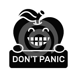 Dont panic emoji vector design, customizable flat style vector