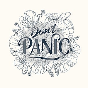 Dont Panic Line lettering