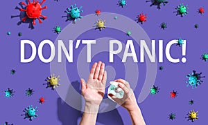 Dont Panic theme with hand sanitizer