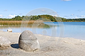 Dontso Lake in Leningrad Region. Russia