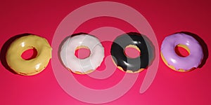 Donut 3D rendering which is loved by Americans is made on