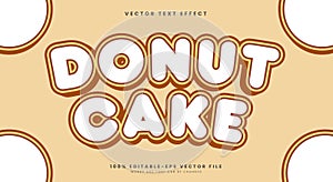 Donut Cake editable text effect template