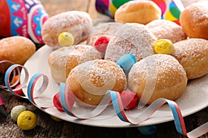 Donut with carnival decoration